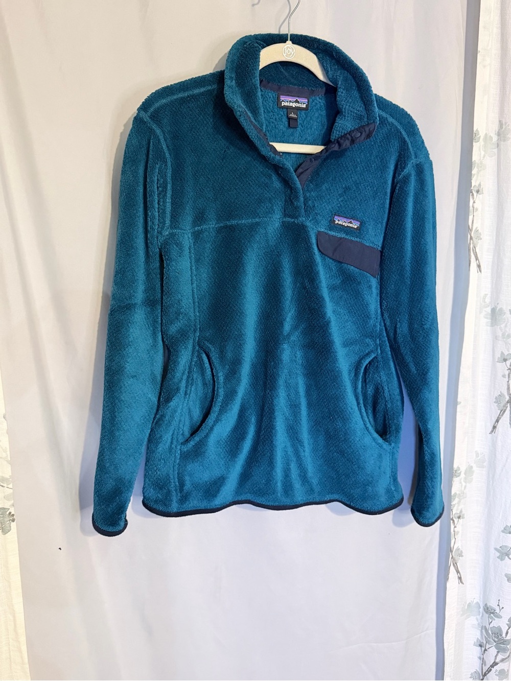 Patagonia Women's Teal Quarter-Snap Fleece Pullover